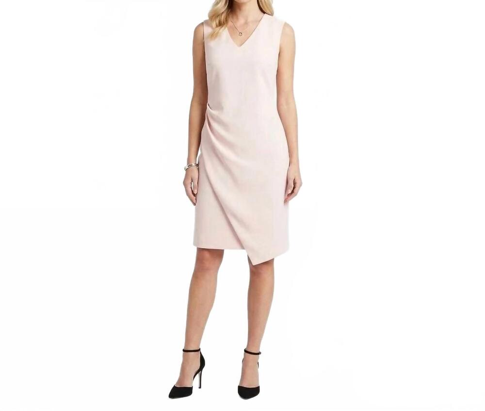NEW IRIS & INK sleeveless shell dress in blush pink